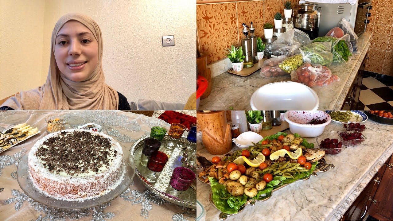 جاييني الضياف لغدا ومعندي والو فالتلاجة😱غديوة منوعة😍وكيكة خطيرة ياااسلام🥰