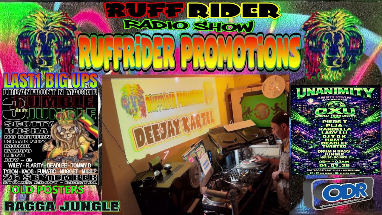 RUFFRIDER RADIO SHOW PRESENTS LOVER ROCK RAGGA WITH DEEJAY KARTEL ON ONEDANCE RADIO FROM 8-10PM