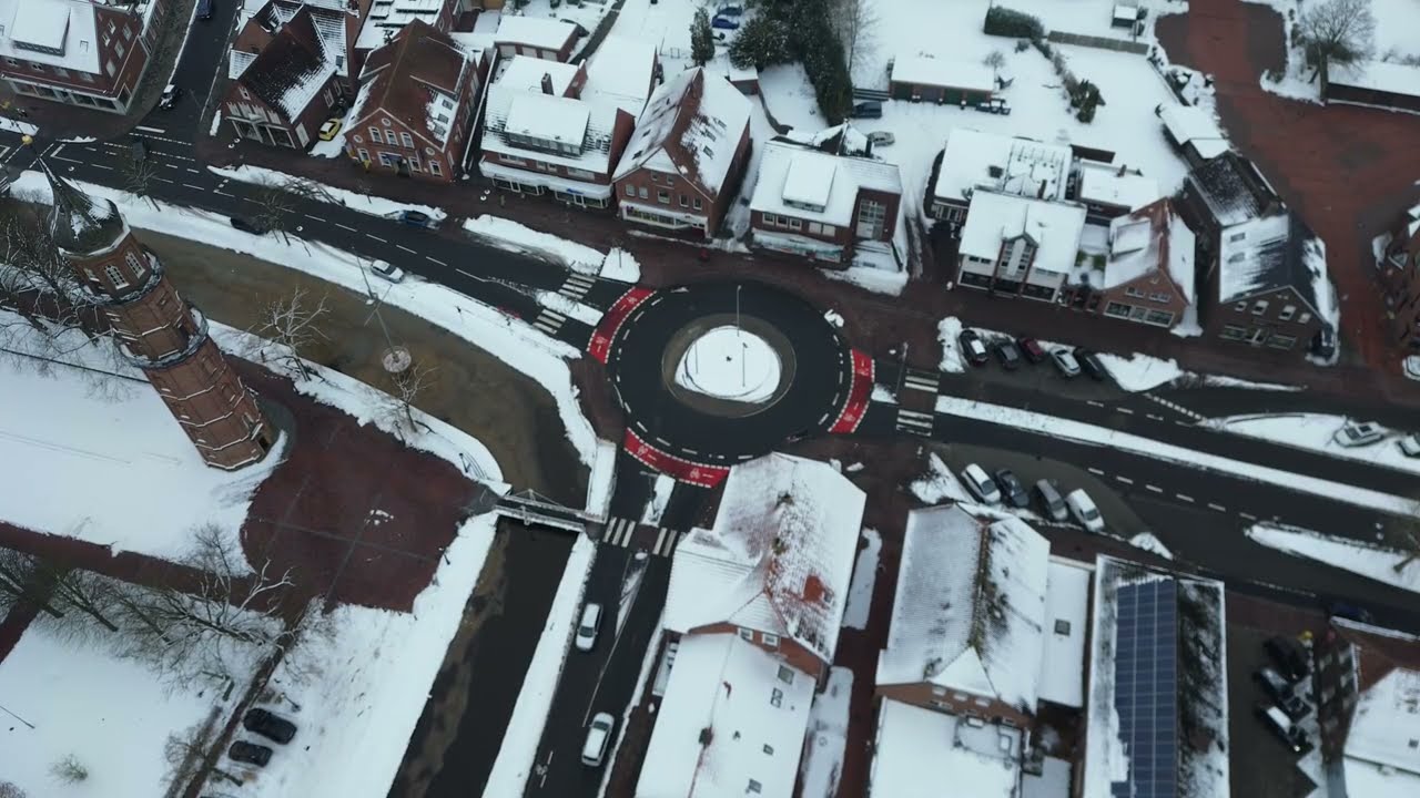 Urban Motion from the Sky | Roundabout Traffic Drone Video