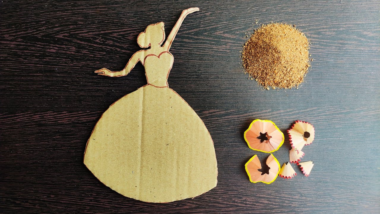 How to Make Cute Baby Doll Using Pencil Shaving with Sand Craft Ideas | DIY Best Out of Waste Things