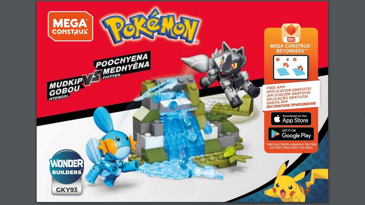 Hydropi vs  Fiffyen Instructions | Pok&eacute;mon | Mega Bauanleitungen | GKY93 | Mega Construx | Mudkip