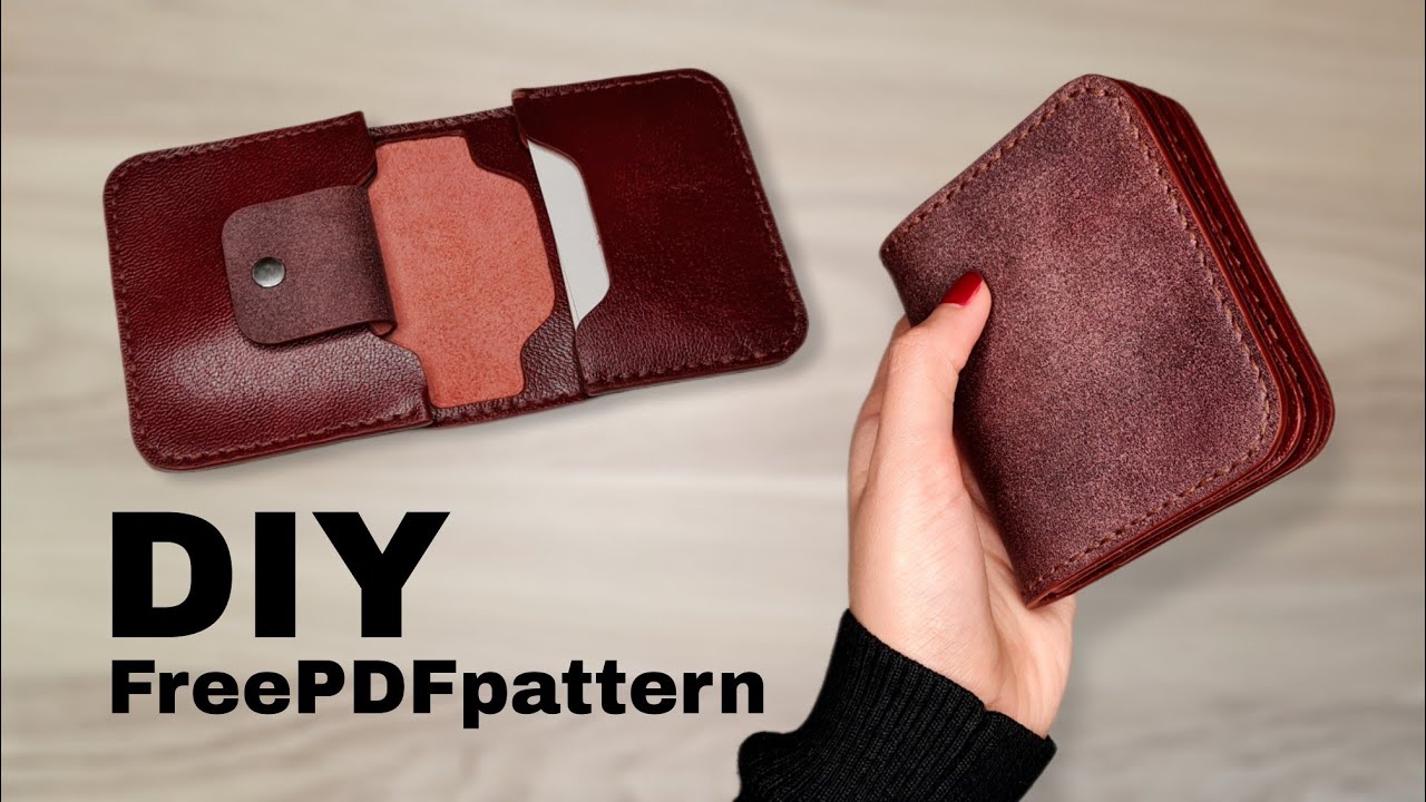 Free Pattern⭕️Leather Wallet✌️tutorial😎آموزش و الگوی رایگان کیف پول