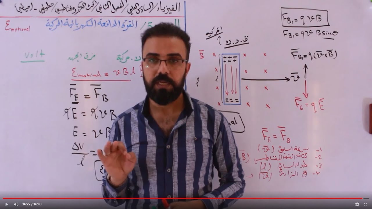 273- فيزياء السادس العلمي/الدرس5/ القوة الدافعة الكهربائية الحركية  /الفصل الثاني/ تطبيقي - احيائي
