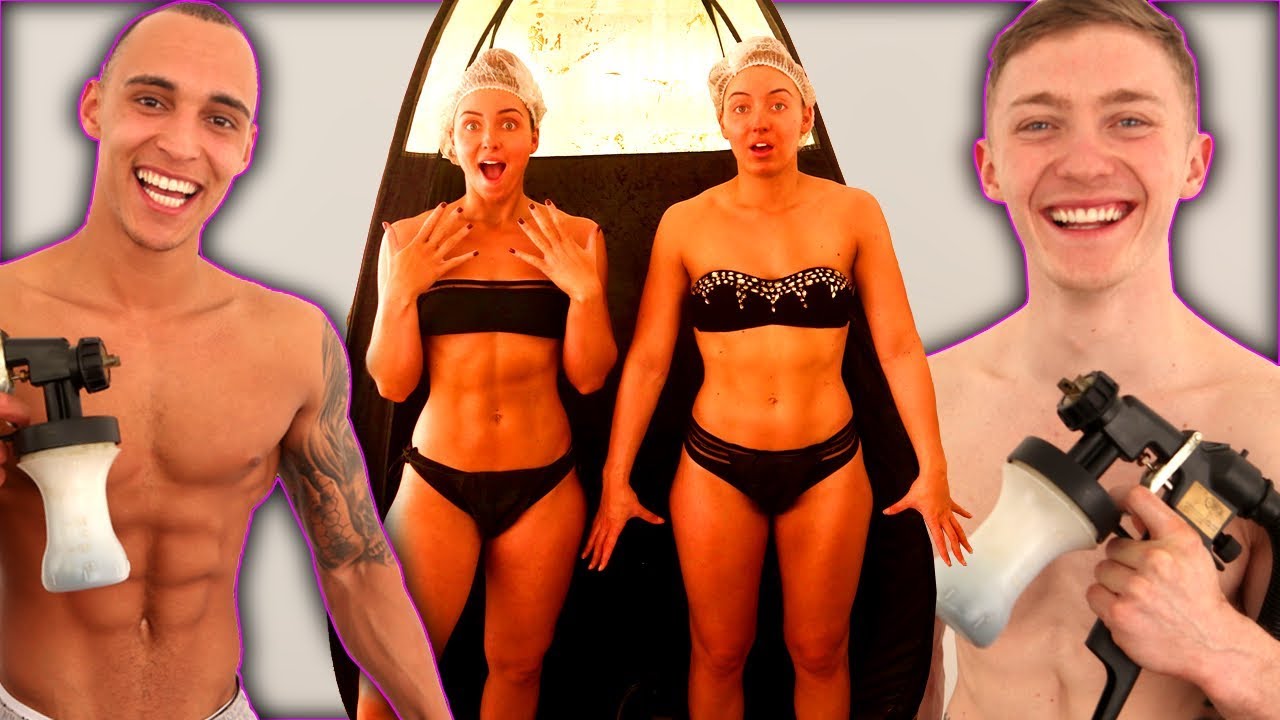 BOYFRIENDS 'SPRAY TAN' CHALLENGE | *Would Not Recommend!*