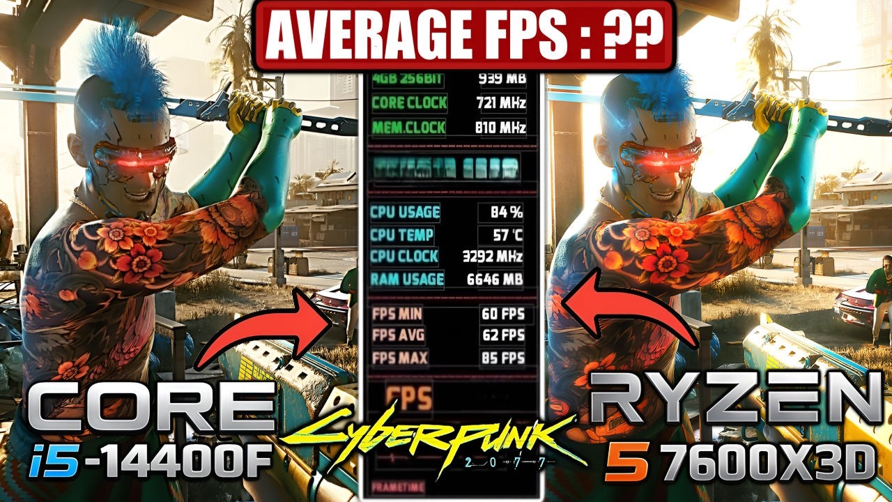 Best Budget CPU 2026? Ryzen 5 7600X3D vs i5-14400F in Cyberpunk 2077