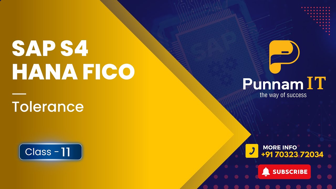 SAP S4 HANA FICO CLASS 11 || SAP S4 HANA Tolerance