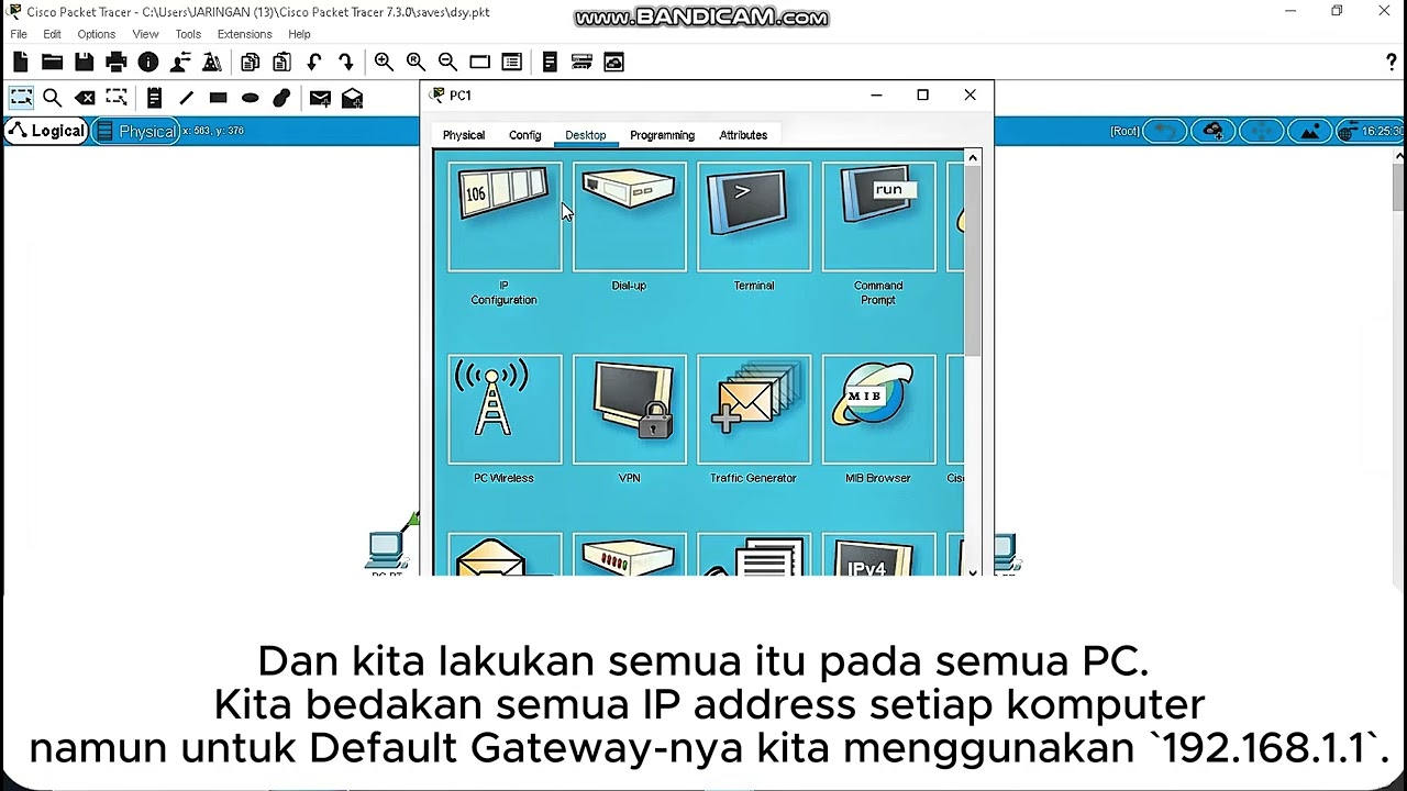 Tutorial cara membuat Topologi sederhana Jaringan Tree [Desy Galih Raemawasti]