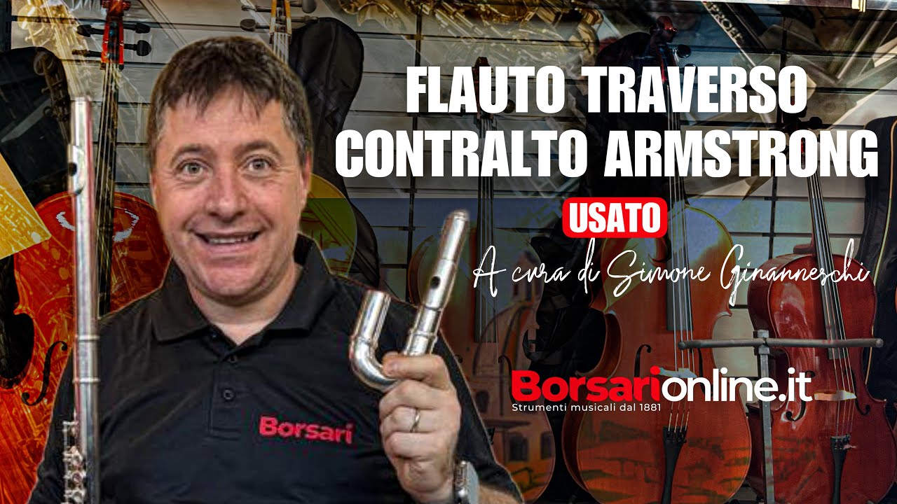 Flauto traverso contralto  W.T. ARMSTRONG ELKHART.IND con doppia testata usato in prova