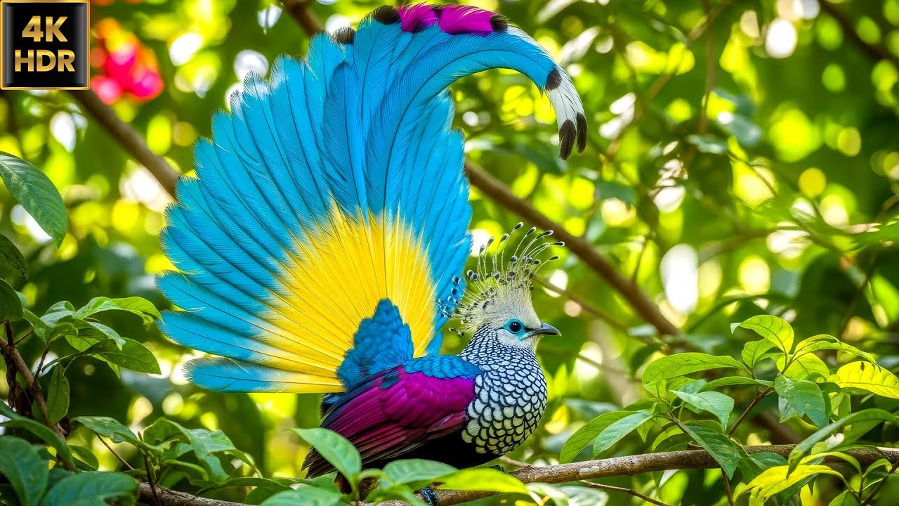 Long Tail Paradise Birds – Incredible Colors & Courtship Dances  4K
