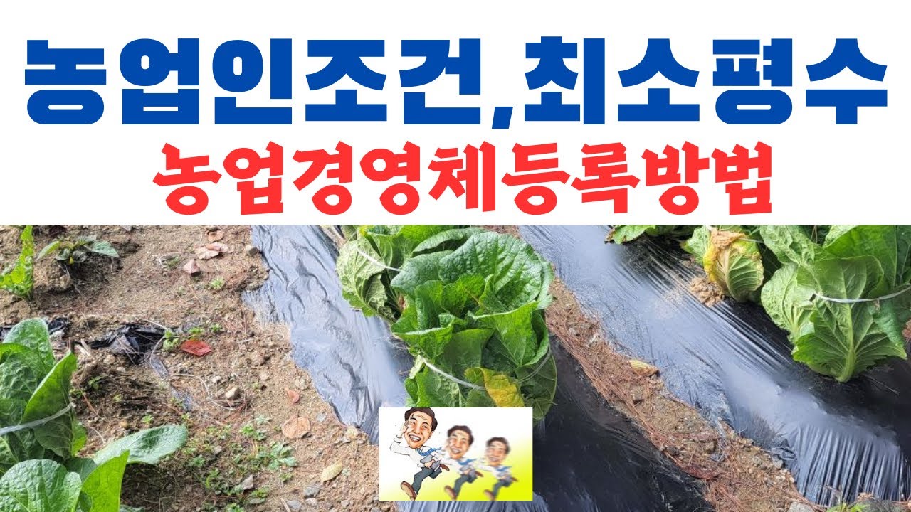 농업인조건 토지최소평수,개정된 농지법 2026년 농업경영체등록방법 등.