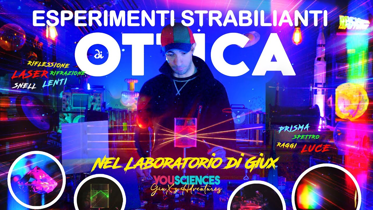Esperimenti Strabilianti di OTTICA: Le Meraviglie della LUCE: Riflessione, Rifrazione, Prisma, Laser