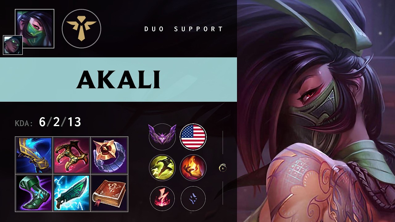 Akali Support vs Yuumi - NA Master Patch 26.13