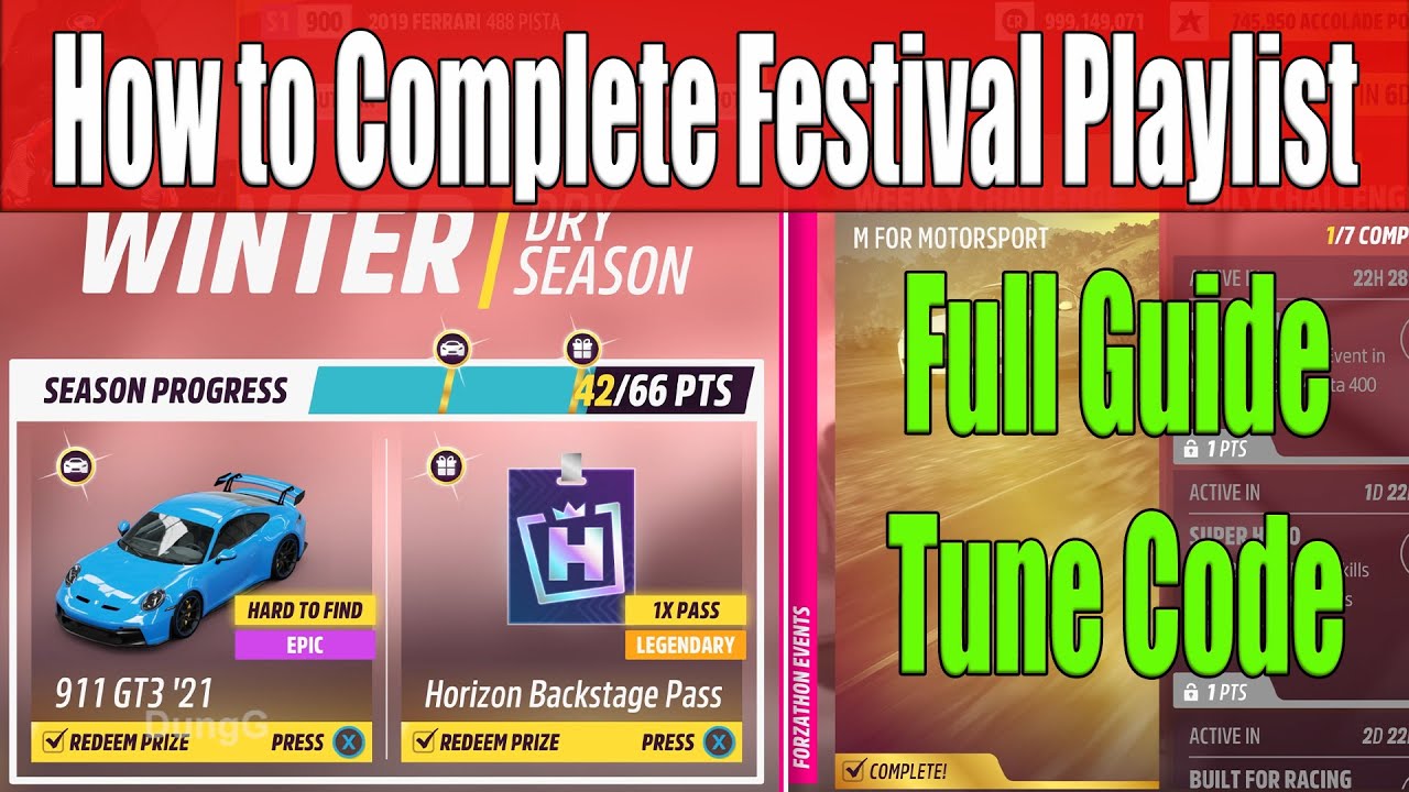 Forza Horizon 5 How to Complete Festival Playlist Winter Season Series 51 Full Guide, Tune Code