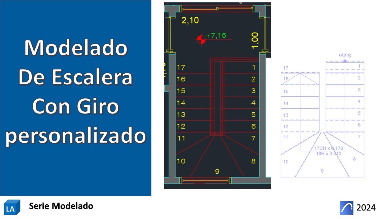 #archicad #escaleras  Como Modelar una escalera con un Giro personalizado