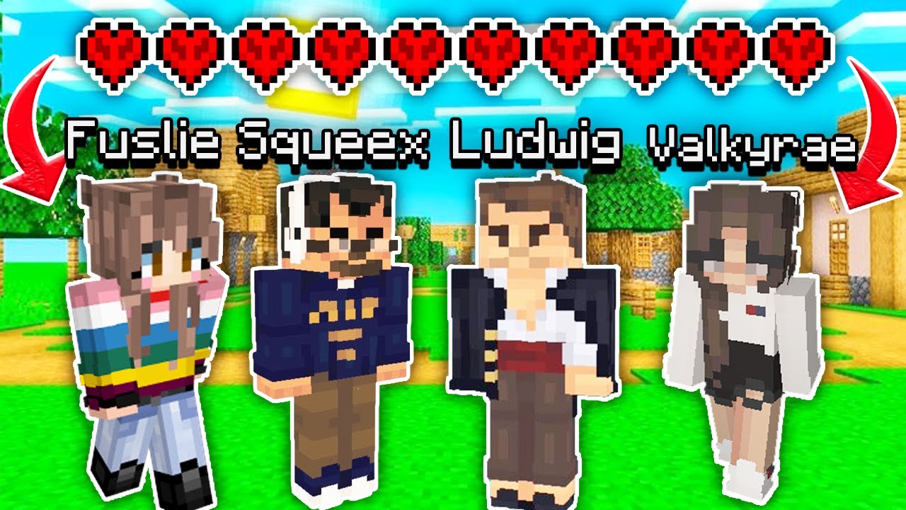 4 Noobs Try to Beat Minecraft with ONE Health Bar...(again)