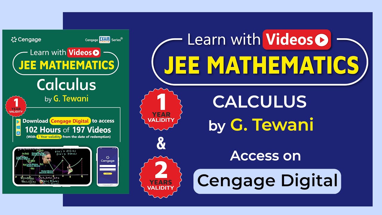 Calculus | Learn with Videos | G Tewani | Cengage Digital | JEE 2024 | JEE (Main) & (Adv) Videos