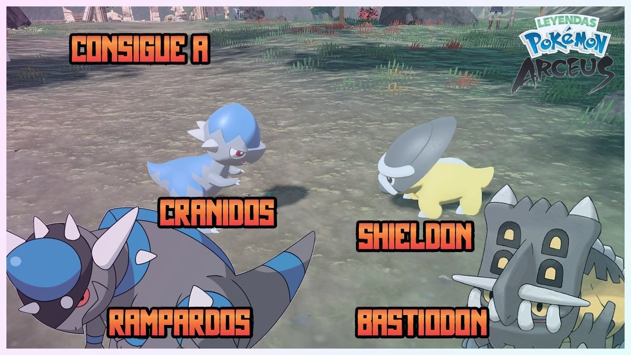 ¡Conseguir a CRANIDOS, RAMPARDOS, SHIELDON y BASTIODON en Leyendas Pokémon Arceus! 🔥