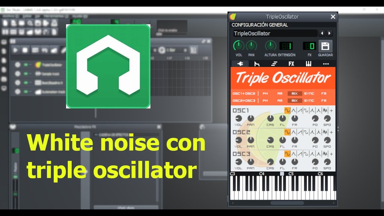 ¿Cómo hacer un white noise en LMMS?