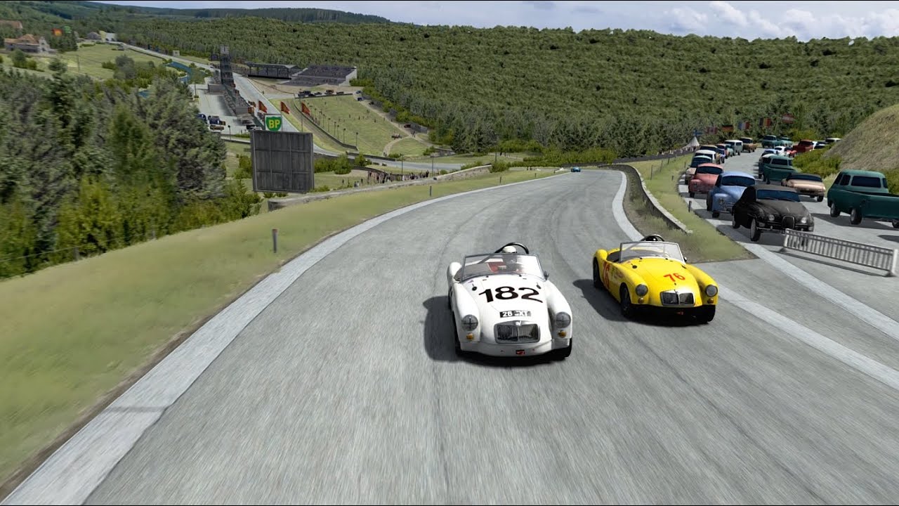 AC 1961 MG MGA Race at 1966 Spa Francorchamps