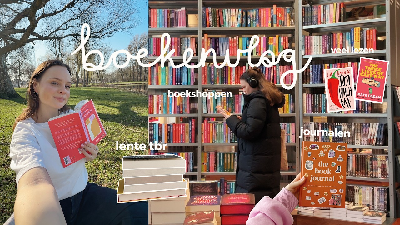 boekenvlog 📚🎧🌞 boekshoppen, lezen, mijn lente tbr & journalen