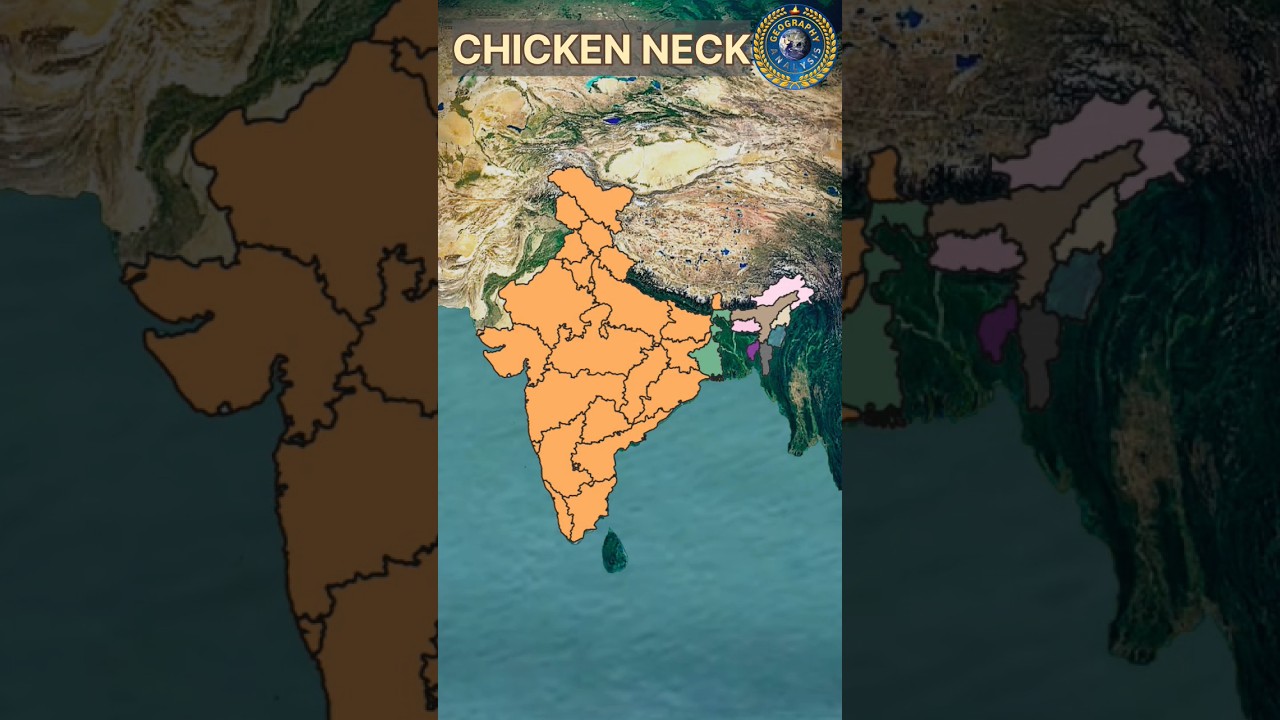 chicken neck of india | siliguri corridor chicken's neck #shorts #chickenneck #siliguricorridor