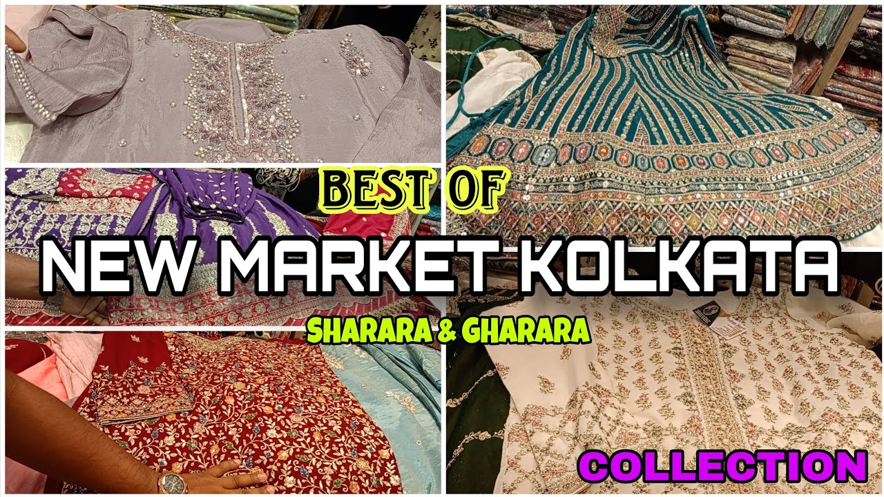New Market Latest Collection 2025 | Wedding Guest Outfit Kolkata New Market | Sharara & Gharara 