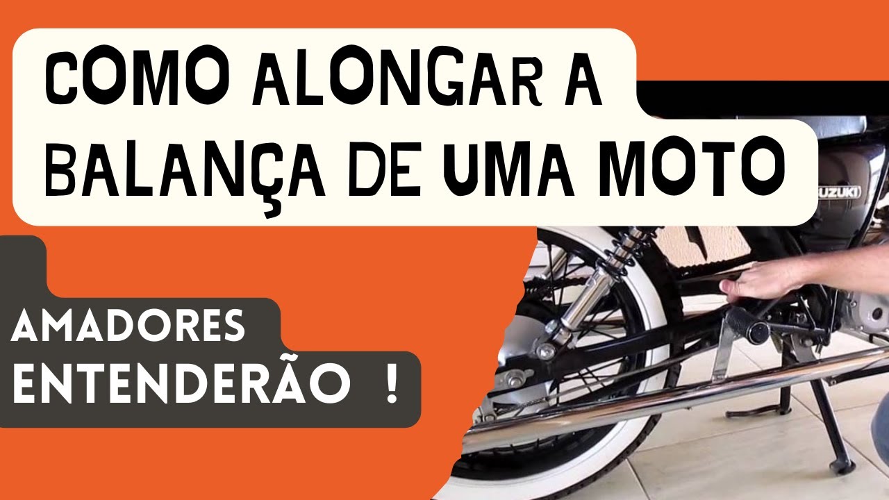 Como alongar a balança de uma moto ! Intruder 125