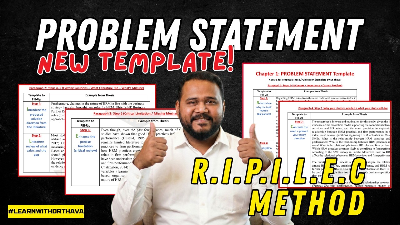 PROBLEM STATEMENT TEMPLATE - R.I.P.I.L.E.C Method! (Minor Corrections Guaranteed!)