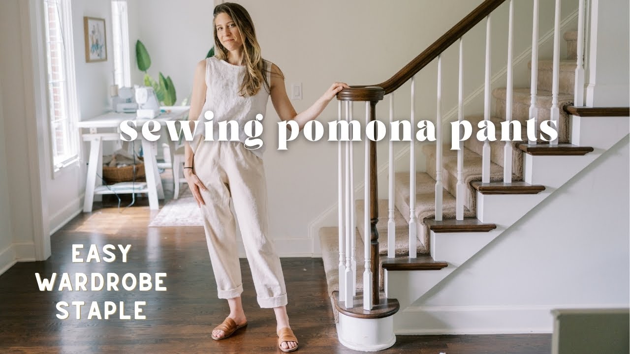Sewing Pomona Pants / cozy sewing time working on my capsule wardrobe