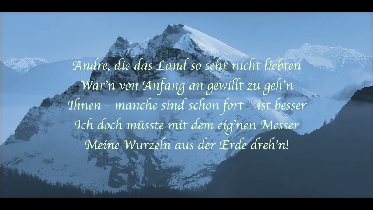 Andre, die das Land so sehr nicht liebten (ein schöner Land)