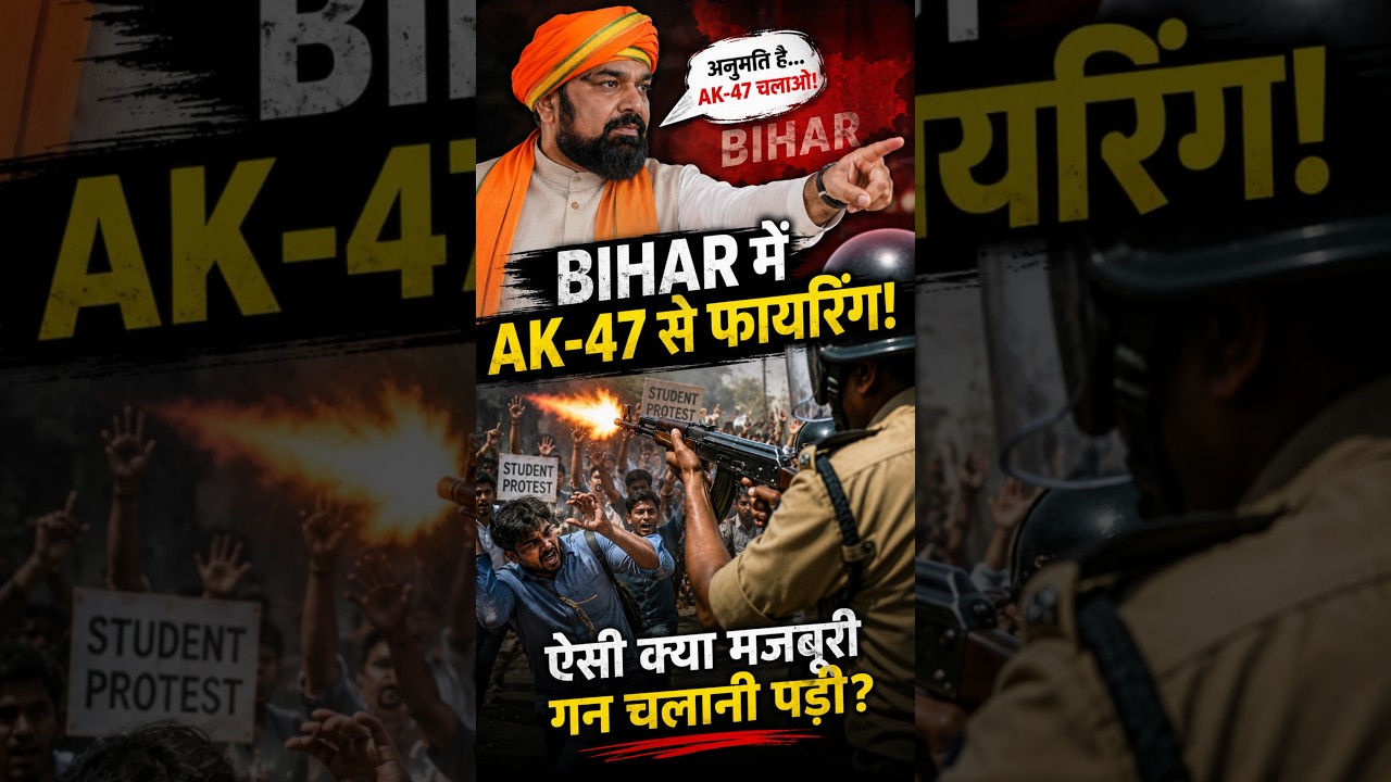 Foreign Media Tak Pahunchi Bihar Ki Khabar 😳 Student Protest Mein AK-47 Firing Par Bade Sawal!#viral