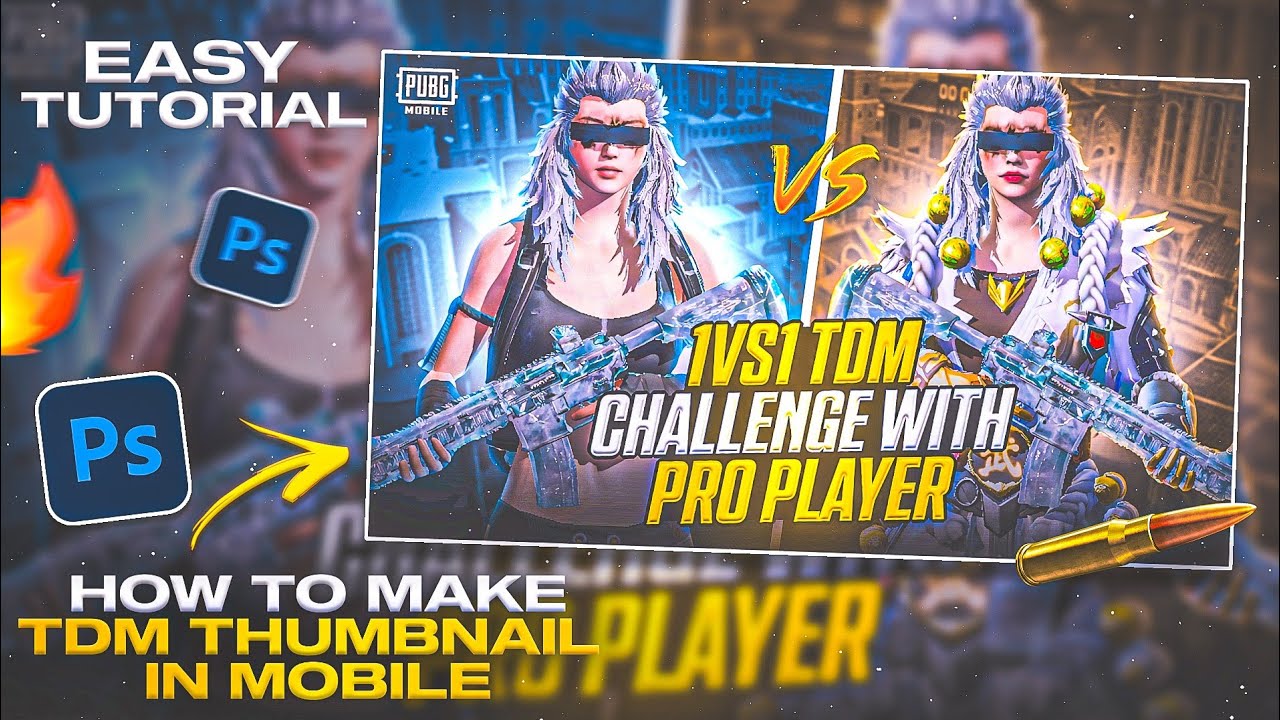 How To Make Pubg/Bgmi TDM Thumbnail In Mobile | Pubg/Bgmi 1vs1 Thumbnail Tutorial 2024| Farhan Black