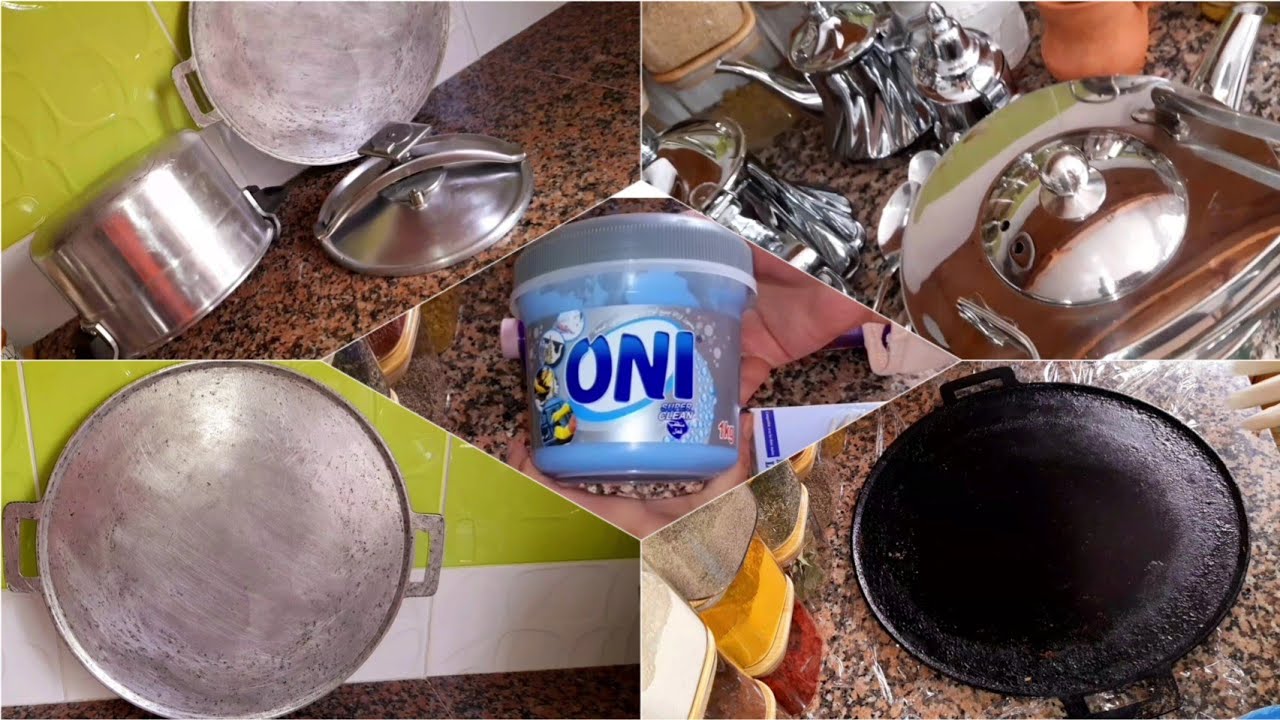 روتين تنظيف تحفيزي 🥰 تجربتي مع ONI  في حكان الألومنيوم والانوكس 👍حيد لي أوساخ سنوات👏