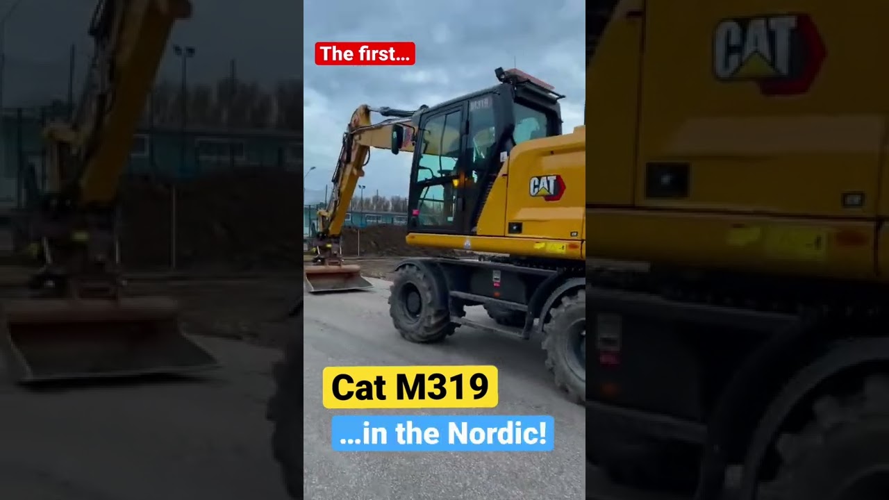 The first Cat M319 in the Nordic! #cat #caterpillar #digger #excavator #tiltrotator #shorts #bagger
