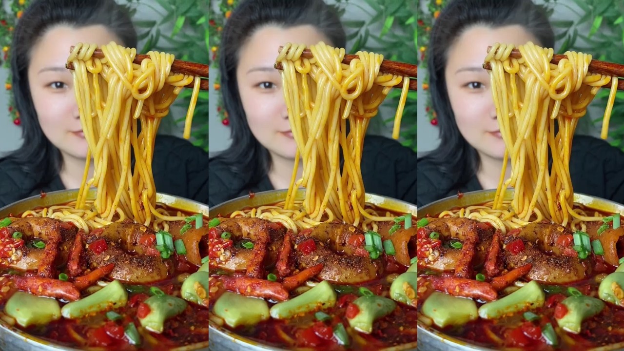 So Spicy! Rural Style Malatang Noodles Soup 😋 Satisfying Eating Show
