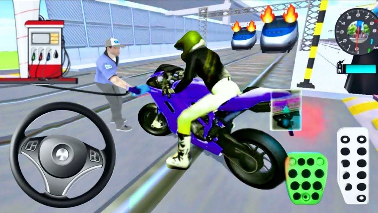 New Ola blue Brand Bike Fire🔥 Bullet Train  Road 2026 - 3d Driving Class android game play || Car
