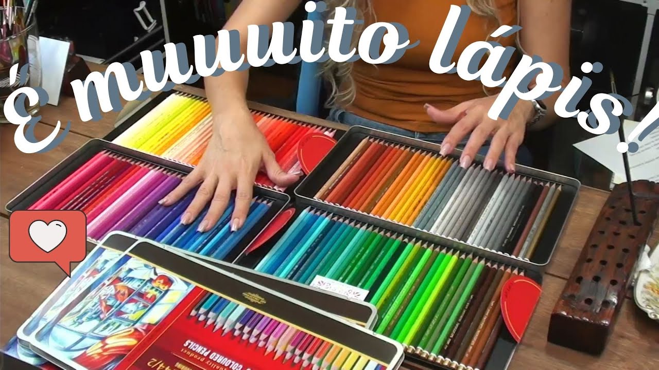Uma das maiores caixas do mercado: KOH-I-NOOR POLYCOLOR 144 CORES