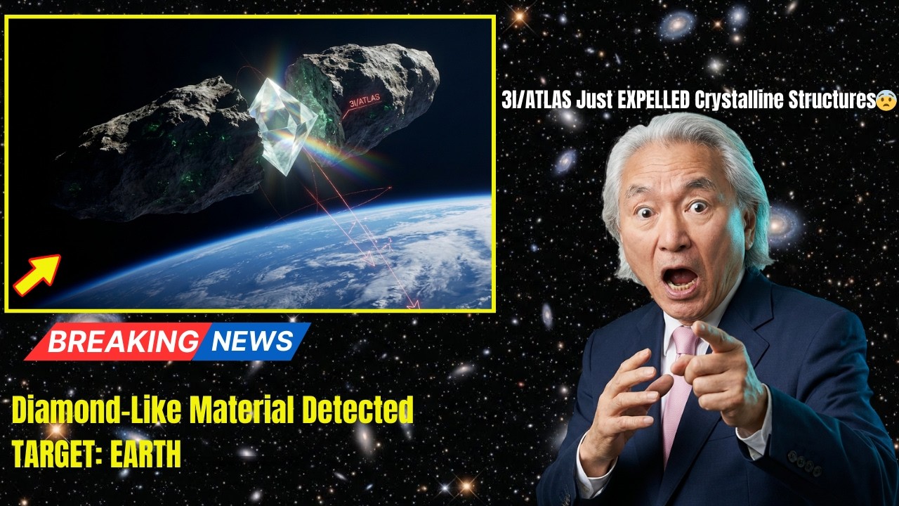 3I/ATLAS Just EXPELLED Crystalline Structures — Diamond-Like Material Detected | Michio Kaku