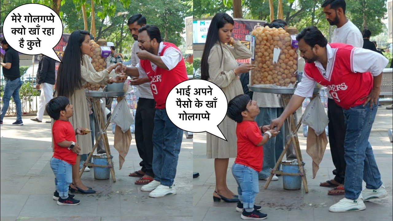 गोलगप्पे खाँ गया Public के  Prank On Chte Girl | Funky Joker