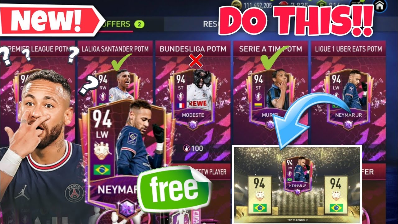 DO THIS!! HOW TO GET POTM NEYMAR JR FREE FIFA MOBILE | POTM EVENT FIFA MOBILE 22 | POTM FIFA MOBILE