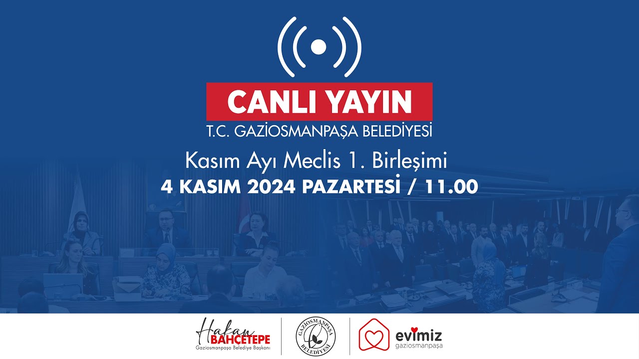 📡 Canlı Yayın | Kasım Ayı Meclis 1. Birleşimi