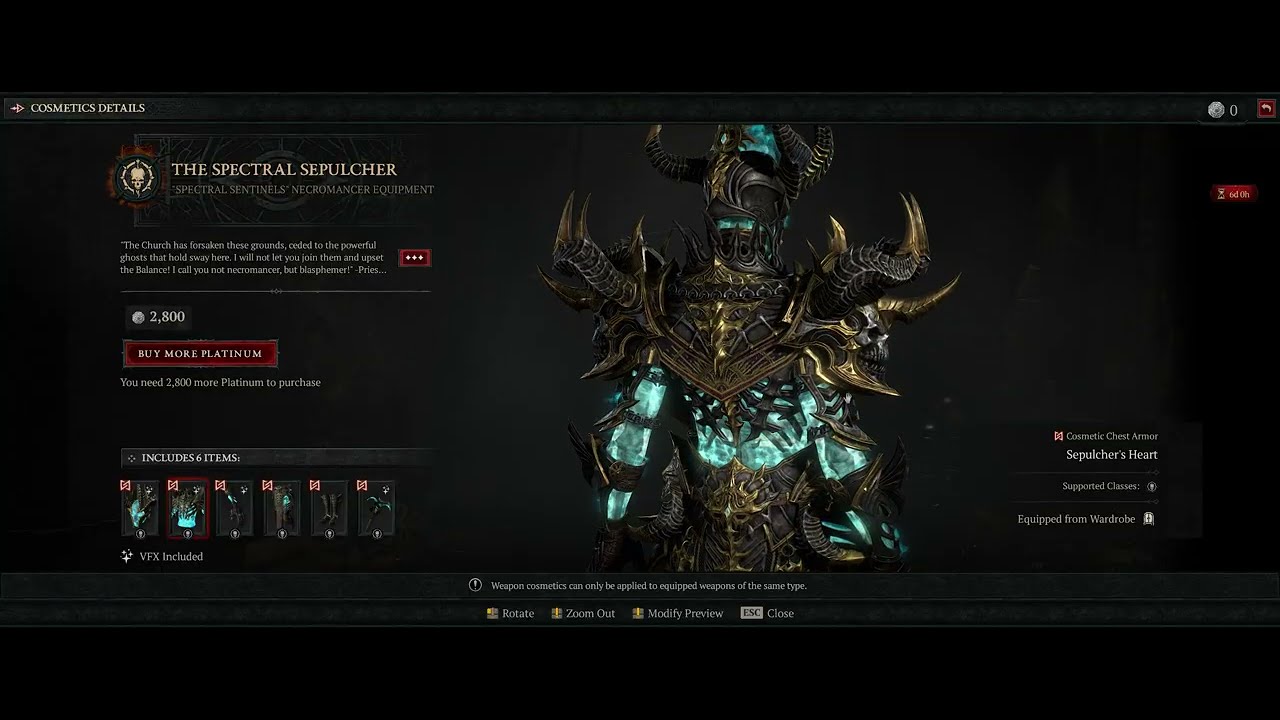 Diablo IV - Shop: The Spectral Sepulcher cosmetic