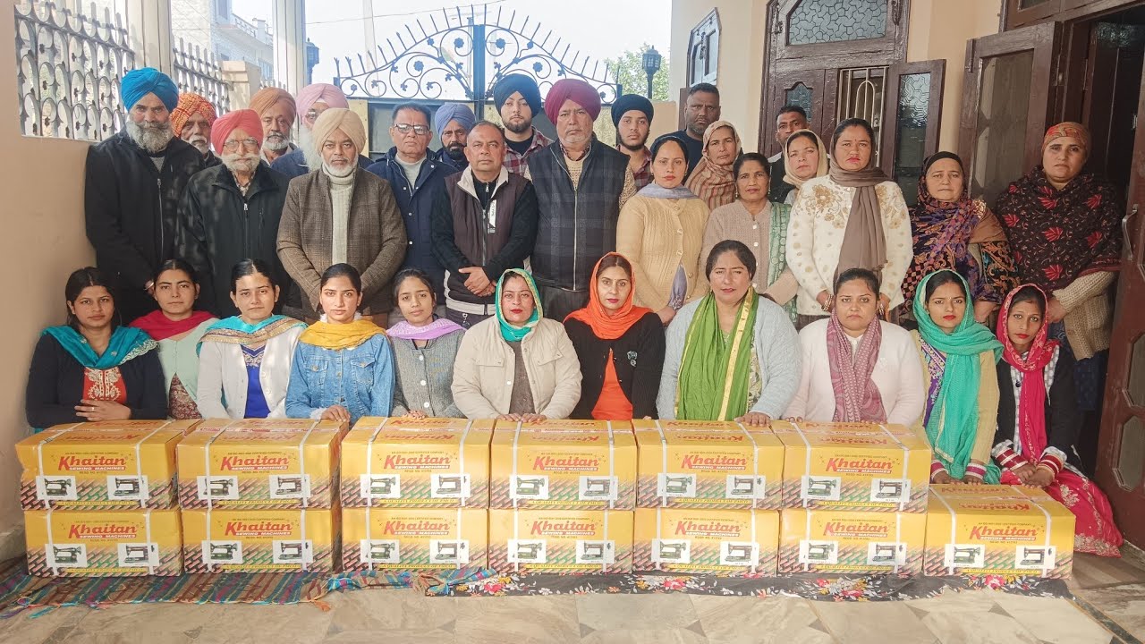 ਰਾਜਪੁਰਾ ਵਿਖੇ ਸਲਾਈ ਸੈਂਟਰ ਦਾ ਛੇ ਮਹੀਨ ਕੋਰਸ ਪੂਰਾ ਹੋਣ ਤੇ ਸੁੱਚਾ ਸਿੰਘ ਰਾਹੀ ਨੇ ਕੁੜੀਆਂ ਨੂੰ ਸਲਾਈਮਸ਼ੀਨਾਂ ਭੇਂਟ 