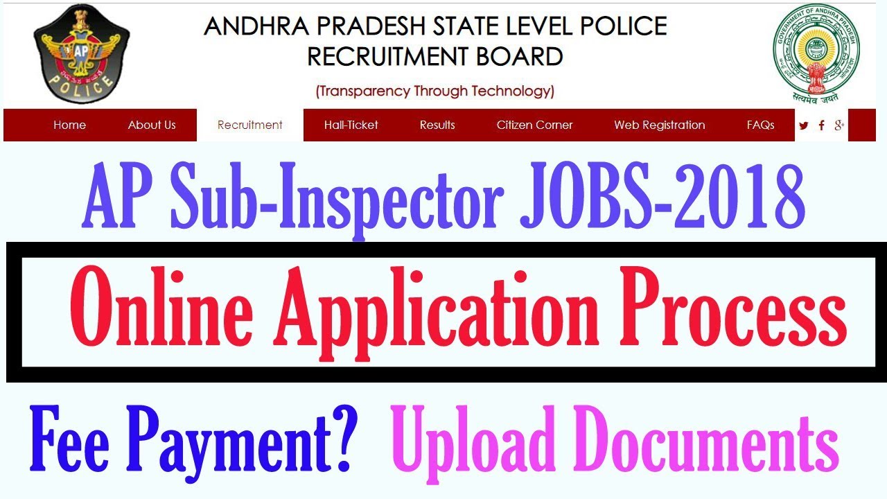 How To Apply AP SI Online Application 2018 || How To Pay AP Police SI Application Fee online 2018