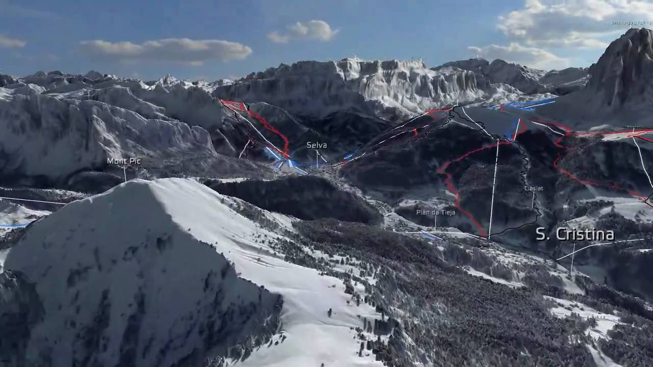 3D Video & Map Val Gardena - Gr&ouml;den