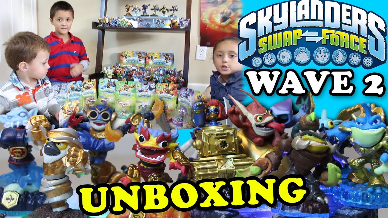 Mega Unboxing w/ Rip Tide, Scorp, Sprocket, Chop Chop + More (Skylanders Swap Force Wave 2 Toys)
