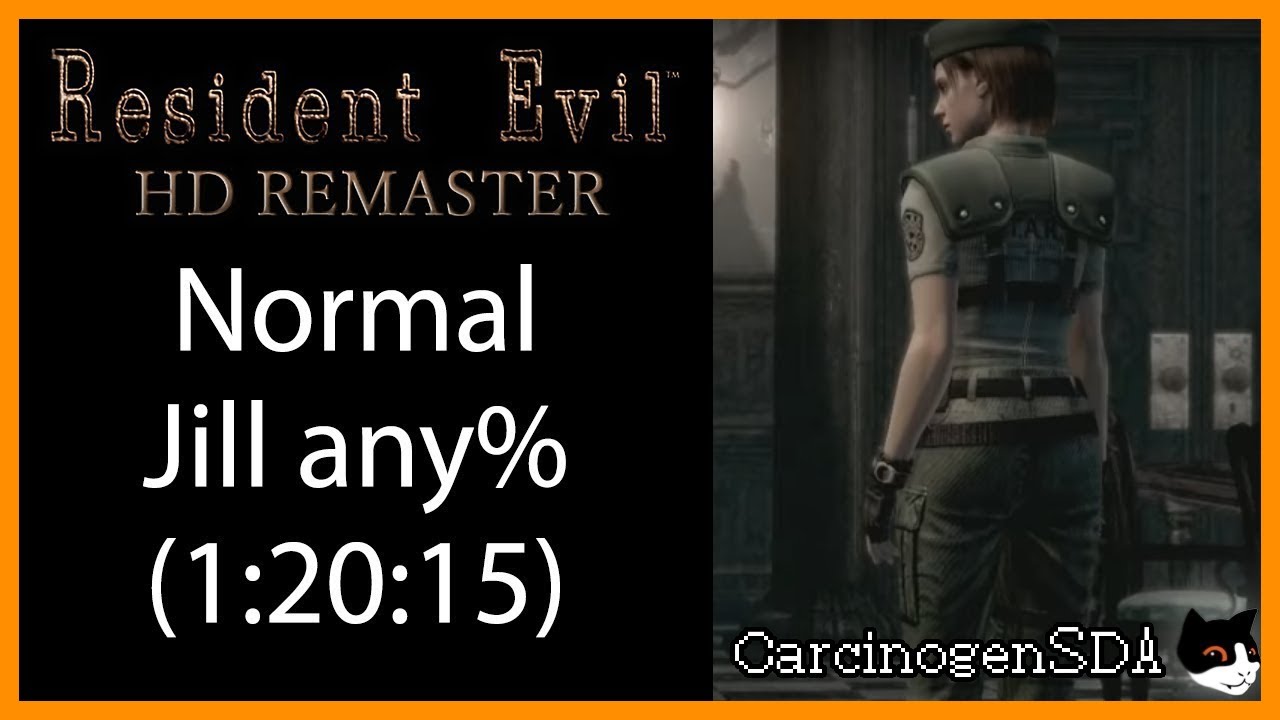 [No Commentary] Resident Evil HD Remaster (PC 120FPS) Speedrun - Jill any% (1:20:15)