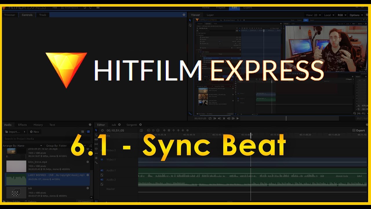 CORSO HITFILM EXPRESS: Sincronizzare le clip alla traccia musicale