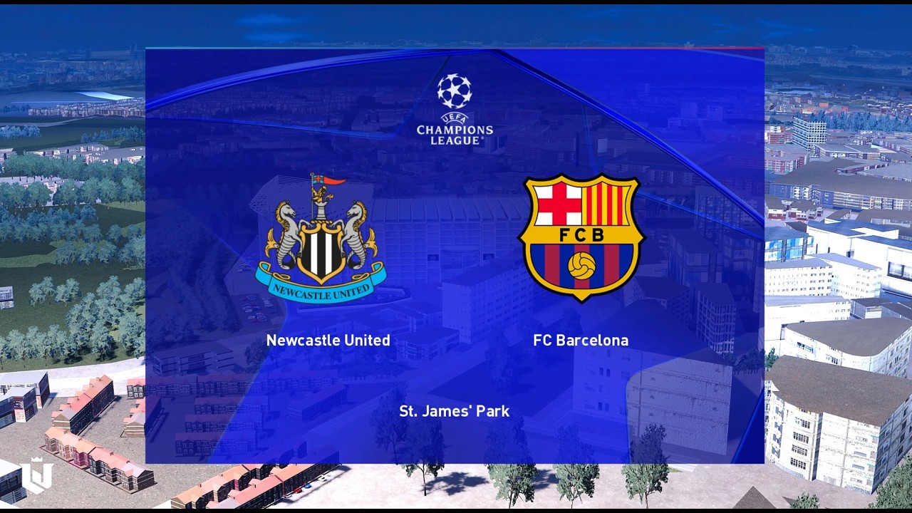 Newcastle vs Barcelona ● Champions League 2025/26 ● Gameplay Pes 2021