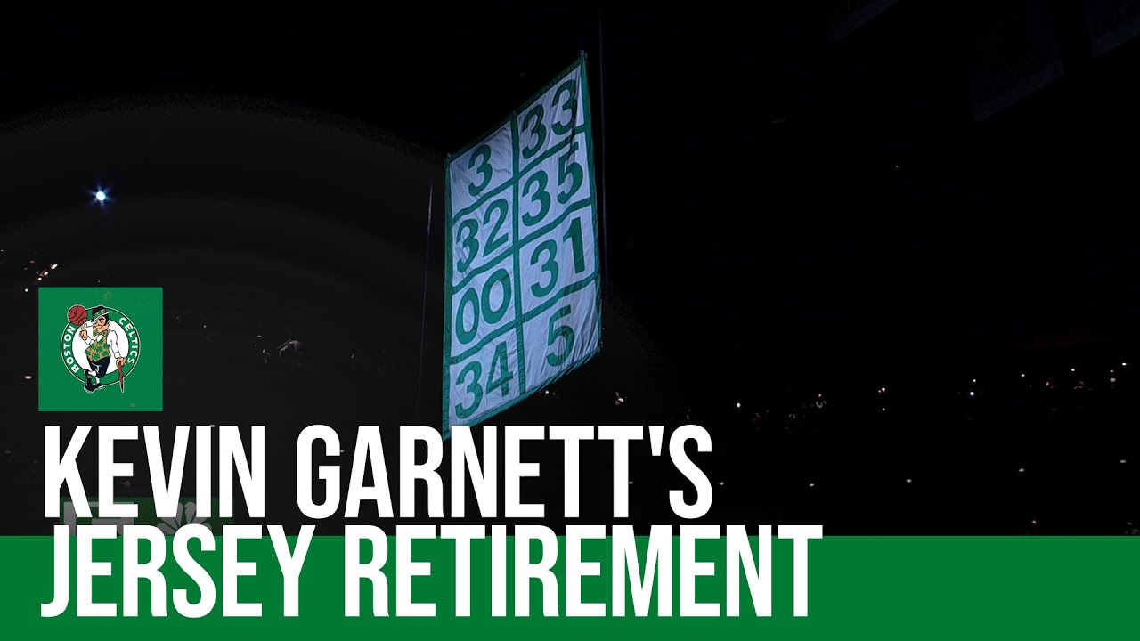 Kevin Garnett's jersey retirement ceremony | Number 5 raised into the rafters at TD Garden